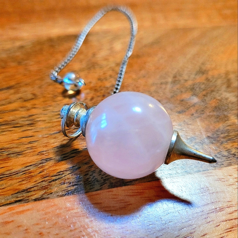 Rose Quartz Pendelum Pendant